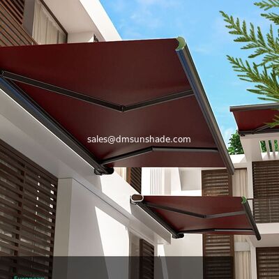 High-End Motorized Full Cassette Awning Premium Outdoor Retractable Balcony Cover with Remote Control