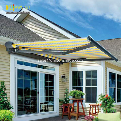 Balcony Folding Arm motorized patio awning Full Card Awning Black Shop Awning Aluminum
