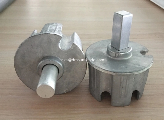 창문 자외선 쉐이드 철회 가능한 천장 부품 롤러 블라인드 액세서리 70mm 알루미늄 사각형/ 둥근 릴 플러그
