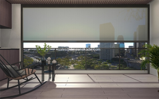 Windows Patio Zip Track Blinds Clear Windproof Roller Blinds