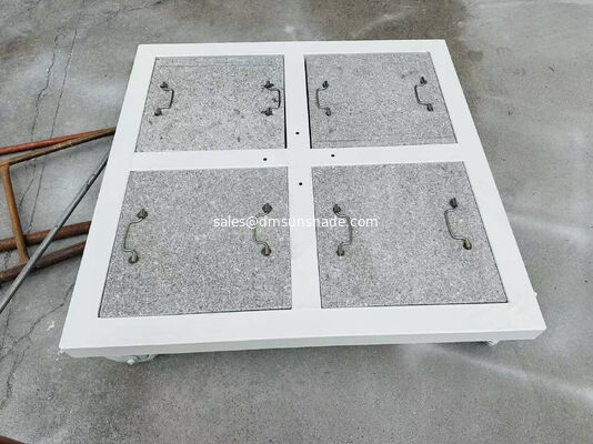 Heavy Duty Freestanding Retractable Arm Awning with Wheeled Base for Storefront